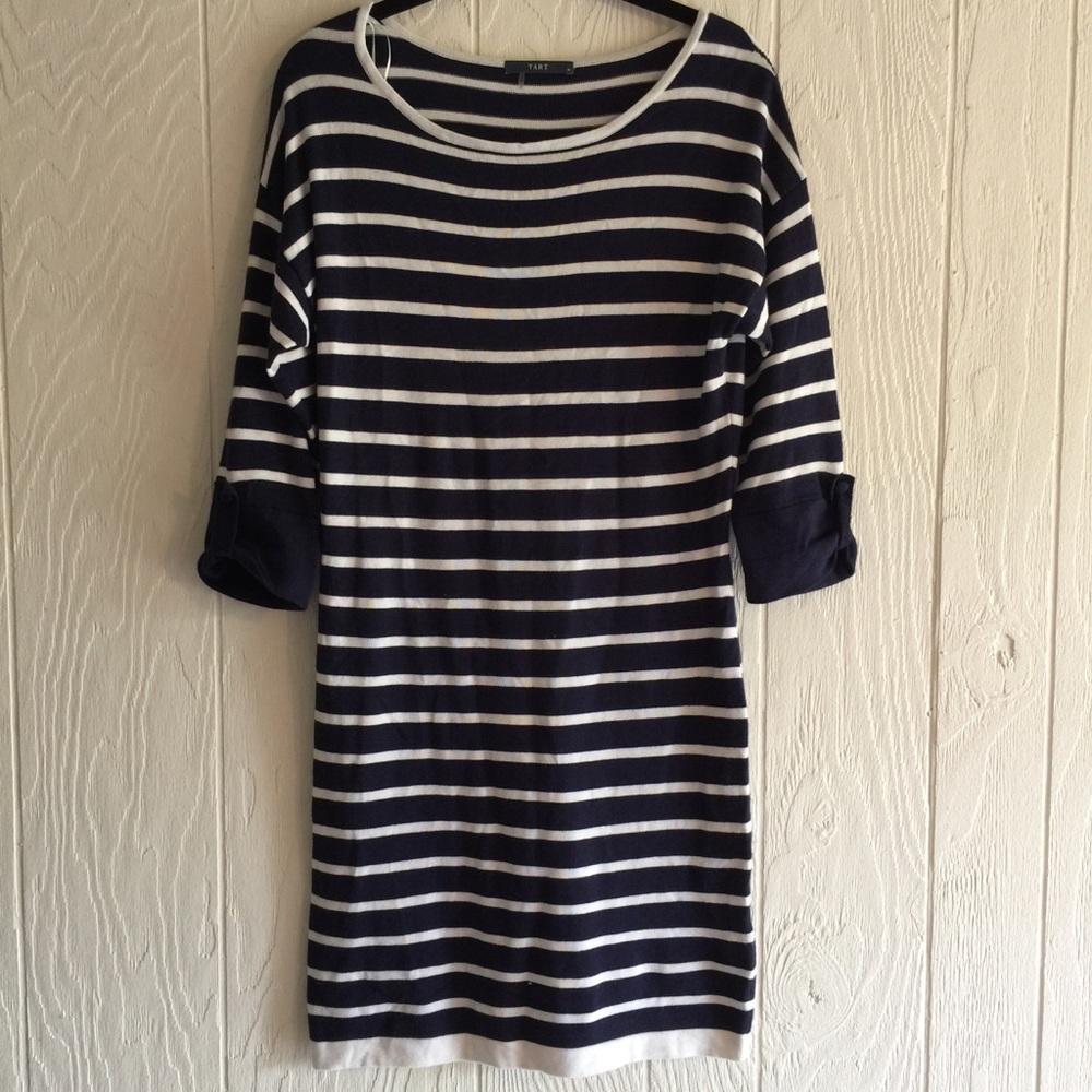 Tart ⭐️ Blue & White Striped Sweater dress